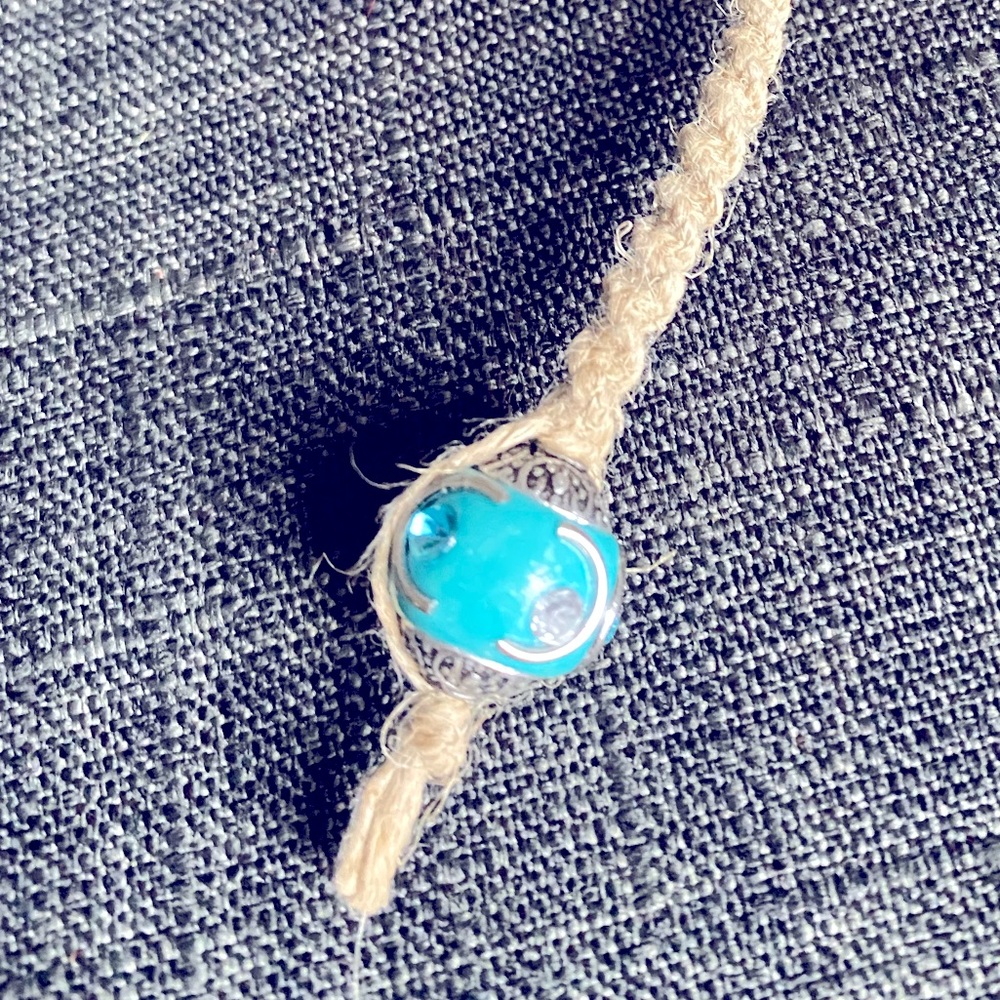Accessory Alert! Blue and Silver Bead keyring! Nice!